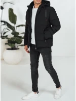 Pánská prošívaná zimní bunda s kapucí černá Dstreet model 21991468 - FashionStreet