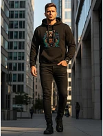 FORTRESS OF THE BEAR pánska mikina s kapucňou čierna FashionStreet NX0048B