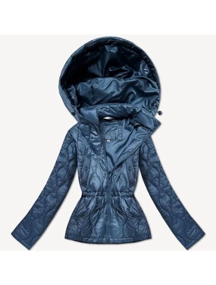 Světle modrá lehká dámská bunda s kapucí model 21301372 - MINORITY Světle modrá lehká dámská bunda s kapucí model 21301372 - MINORITY