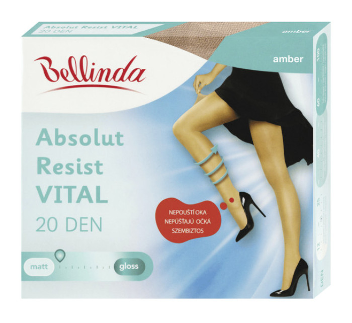 Pančuchové nohavice s podporným efektom ABSOLUT RESIST VITAL 20 DEN - BELLINDA - amber