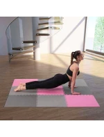 Multipack One Fitness puzzle podložka MP10 ružovo-sivá 9 kusov 10 mm