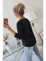 Blúzka s potlačou Tide čierna