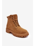 Damskie Ocieplane Trapery Camel Cross Jeans MM2R4011C