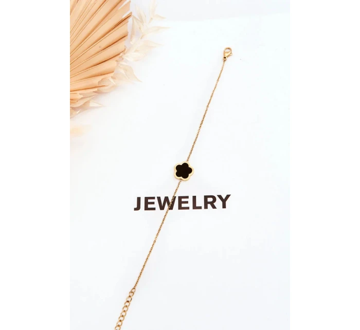 Dámsky náramok s kvetom z čierneho zlata Dámsky náramok s kvetom z čierneho zlata