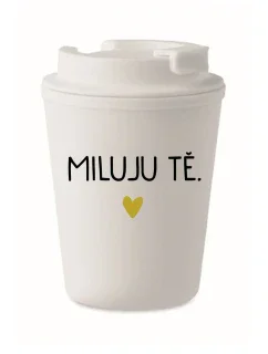 I LOVE YOU - biely termohrnček 300 ml