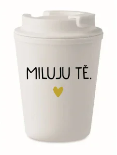 I LOVE YOU - biely termohrnček 300 ml