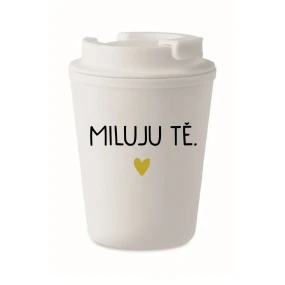 I LOVE YOU - biely termohrnček 300 ml