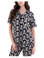 Dámske pyžamo 180/155 čiernobéžové - Karol Dámske pyžamo 180/155 čiernobéžové - Karol