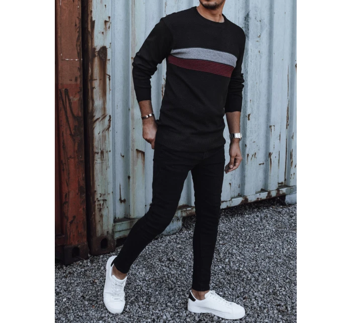 Pánský černý svetr Dstreet model 21979368 - FashionStreet Pánský černý svetr Dstreet model 21979368 - FashionStreet