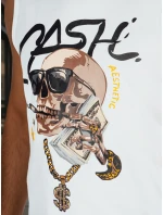 Pánske tričko bez rukávov biele FashionStreet RX5654