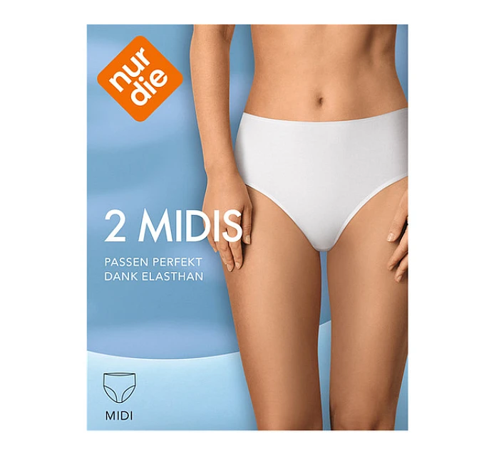 Dámské kalhotky střihu 2 ks COTTON 2x  bílá model 22106660 - NUR DIE