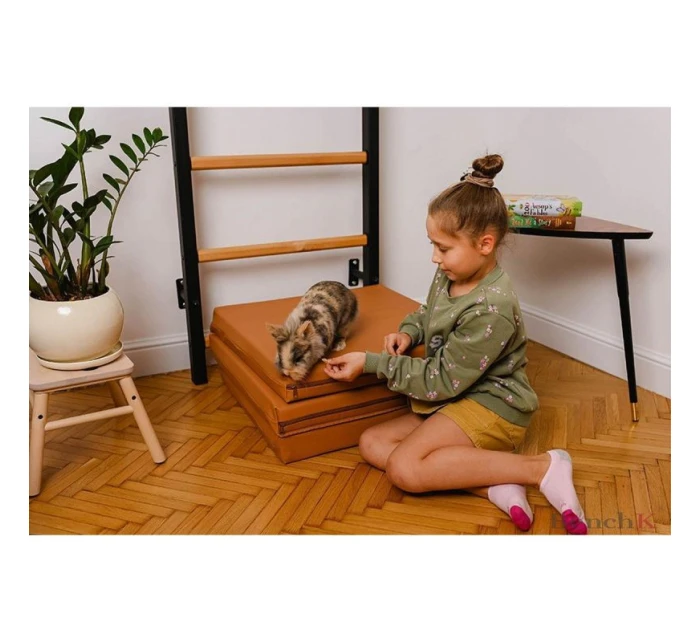 SKLADACÍ GYMNASTICKÝ MATRAC HNEDÝ 180CM LAVIČKA