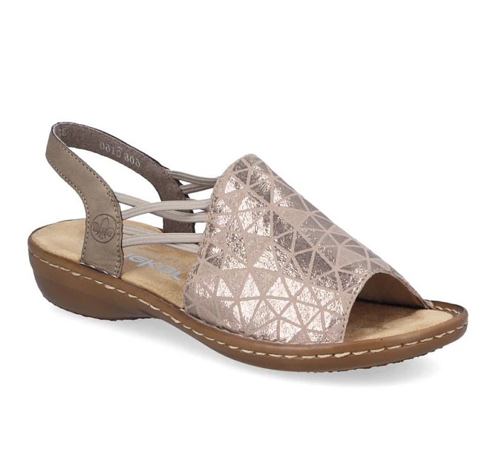 Dámské pohodlné béžové nazouvací sandály model 22116546 - Rieker