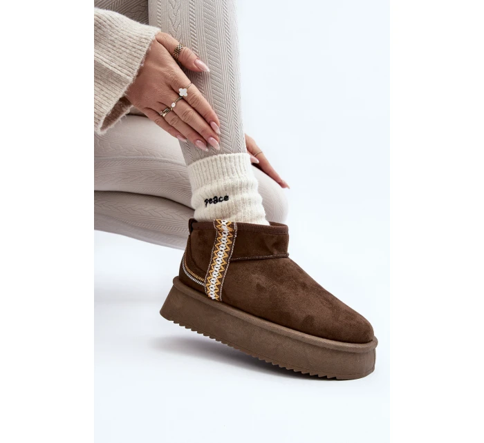 Sněhule na platformě se vzorem tmavě zelené model 21645946 - Boto Sněhule na platformě se vzorem tmavě zelené model 21645946 - Boto