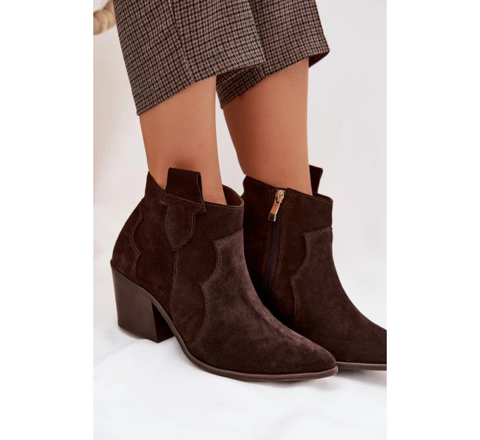 Kožené kožené boty Z model 22035877 - Zazoo Kožené kožené boty Z model 22035877 - Zazoo