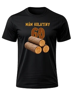 Pánske bavlnené tričko s potlačou - I HAVE BALLS 60 - čierne