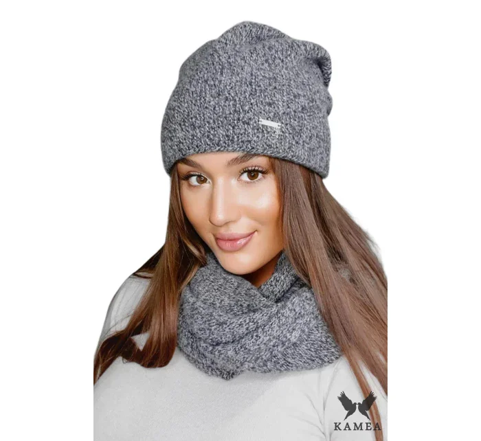 Dámsky set čiapky a šálu PENE sivý - Kamea Dámsky set čiapky a šálu PENE sivý - Kamea