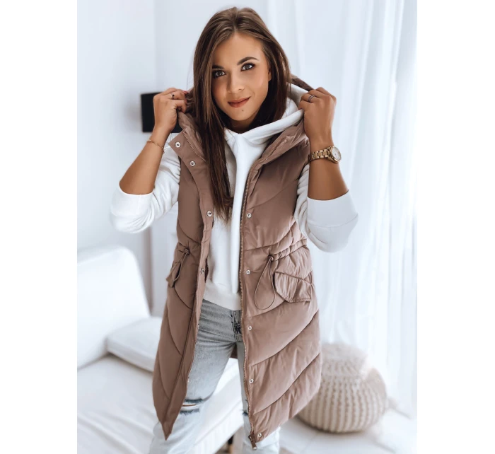 Dámská prošívaná vesta růžová Dstreet model 21966359 - FashionStreet