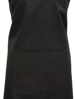 Premier PR 154 Zástěra s laclem a kapsou na břiše "Colours" 39.0154 black