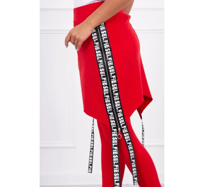 Nohavice/oblek s nápisom selfie red