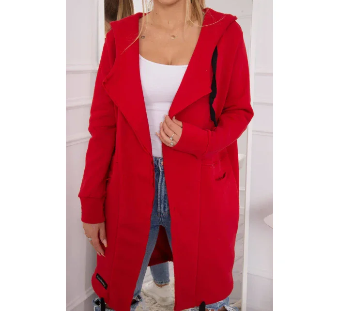 Zateplená bunda s kapucňou červená Zateplená bunda s kapucňou červená