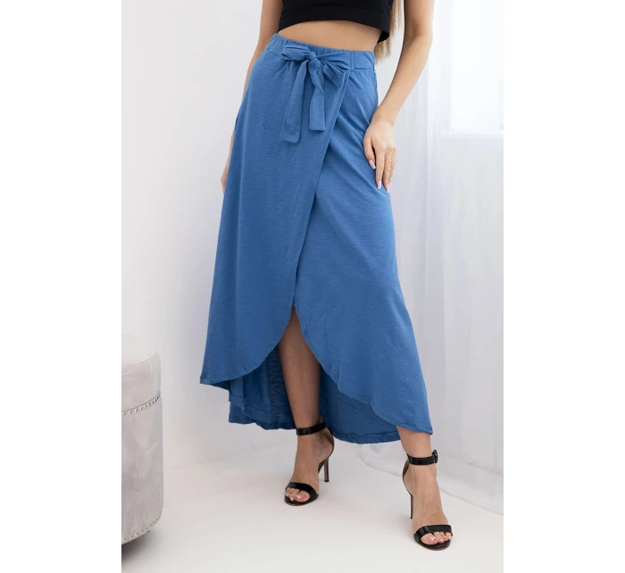 Dámska bavlnená maxi sukňa so zaväzovaním