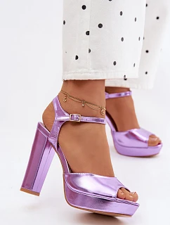 Dámské sandály na vysokém podpatku fialové Nelissey