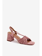 Dámske sandále na podpätku Dirty Pink Taffina Dámske sandále na podpätku Dirty Pink Taffina