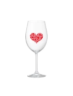 SRDCE - čirá sklenice na víno 350 ml