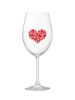 SRDCE - čirá sklenice na víno 350 ml
