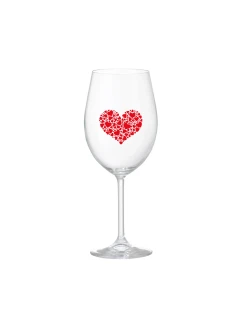 SRDCE - čirá sklenice na víno 350 ml