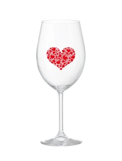 SRDCE - čirá sklenice na víno 350 ml