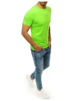 Pánské limetkově zelené tričko bez potisku Dstreet model 21962397 - FashionStreet