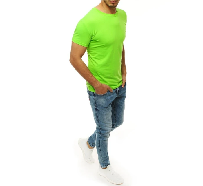 Pánské limetkově zelené tričko bez potisku Dstreet model 21962397 - FashionStreet