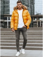 Pánská zimní bunda prošívaná žlutá Dstreet model 21965401 - FashionStreet