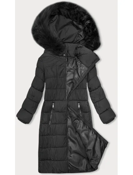 Dámska zimná bunda v grafitovej farbe s kapucňou J Style (16M9126-105) Dámska zimná bunda v grafitovej farbe s kapucňou J Style (16M9126-105)
