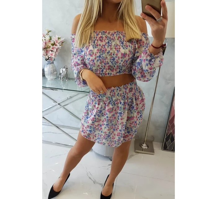 Béžová květinová sada