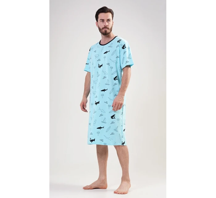 Pánská noční košile s krátkým rukávem model 17843969 - Vienetta MAN Pánská noční košile s krátkým rukávem model 17843969 - Vienetta MAN