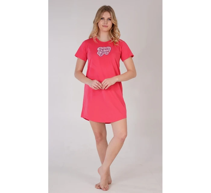 Dámská noční košile s krátkým rukávem Super model 18625831 - Vienetta Dámská noční košile s krátkým rukávem Super model 18625831 - Vienetta