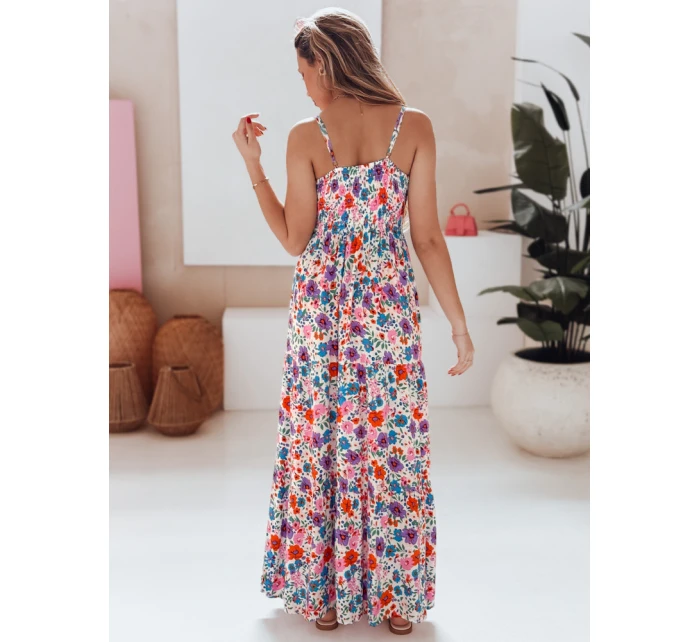 FLOWMISS biele kvetinové maxi šaty FashionStreet EY2628