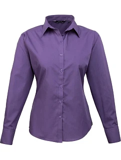 PR 300 Popelínová halenka s dlouhým rukávem model 22480053 purple - Premier