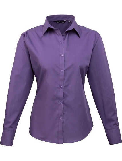 PR 300 Popelínová halenka s dlouhým rukávem model 22480053 purple - Premier PR 300 Popelínová halenka s dlouhým rukávem model 22480053 purple - Premier
