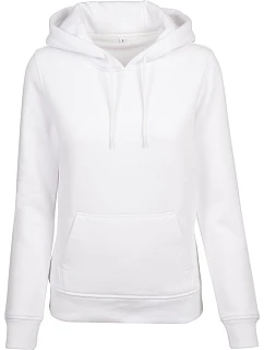 Build your Brand BY 026 Dámska mikina s kapucňou 56.0026 biela