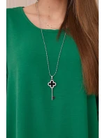 Súprava blúzka + nohavice s príveskom zelená