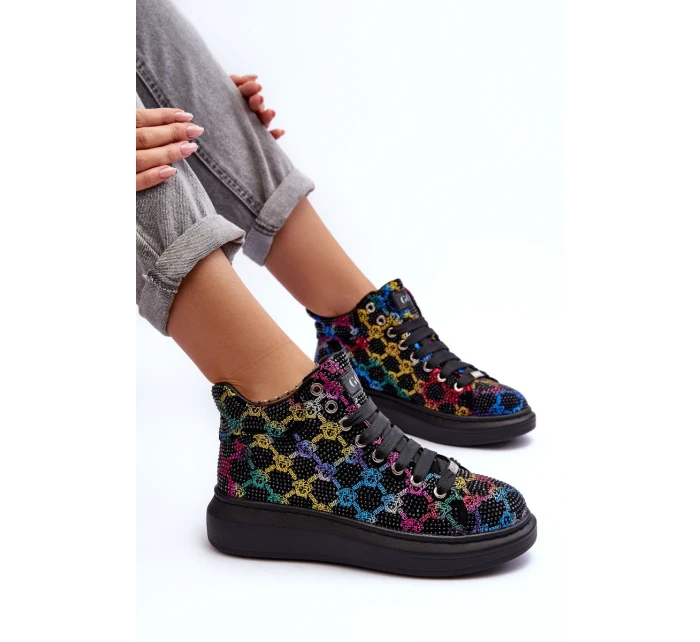 Buty Sportowe Na Platformie Dżety GOE MM2N4009 Czarne