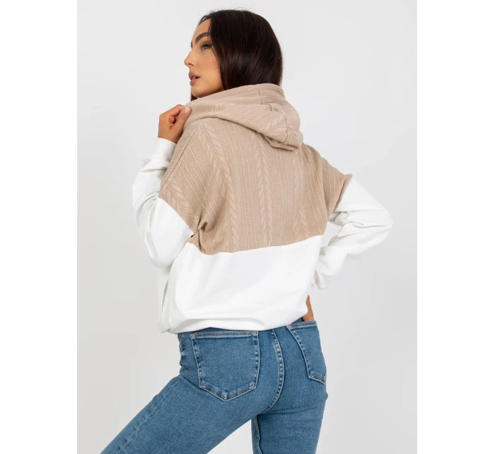 Mikina RV BL 8171.30 béžová a biela