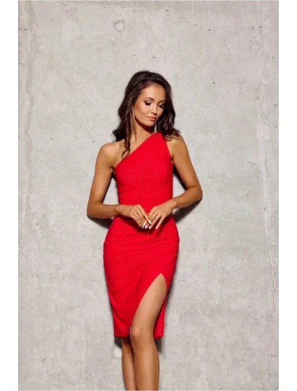 Večerné šaty SUK0406 červené - Roco Fashion