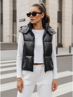 Dámska prešívaná vesta OSHE čierna FashionStreet TY3706