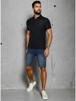 Pánská polokošile s nášivkou černá Dstreet model 21987834 - FashionStreet