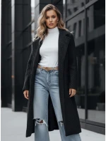 Dámský dlouhý kabát z ovčí kůže černý Dstreet model 21994154 - FashionStreet